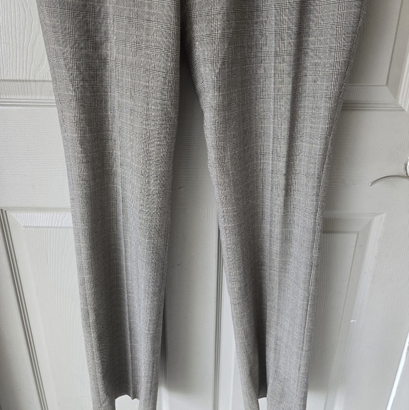 Bonobos  Italian Wool Dress Pants 34x33 Men Brown Gray Striped Pleated Career - Picture 6 of 12